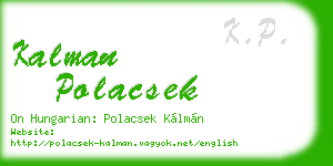 kalman polacsek business card